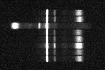 A CCD image of 20 keV Hydrogen Beam Emissions